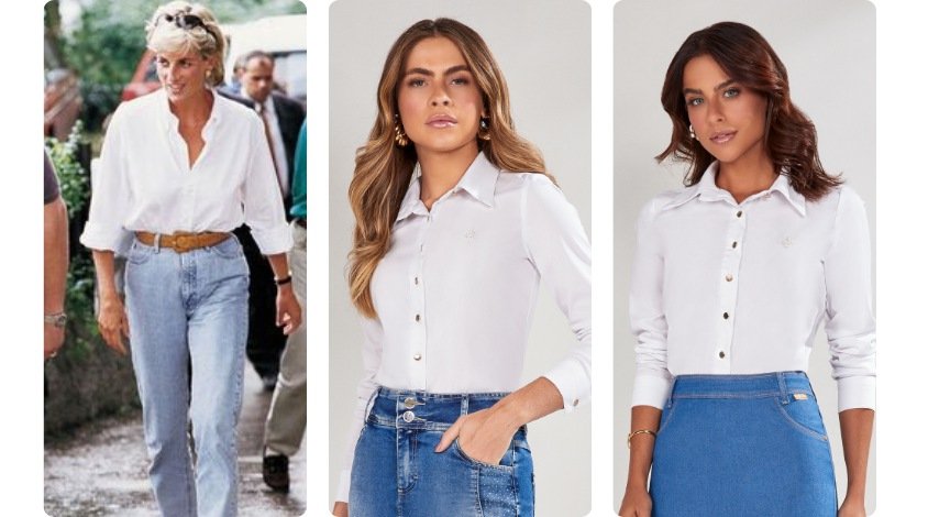 blusa social branca de linho