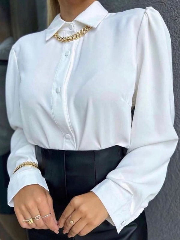 blusa social branca com calça