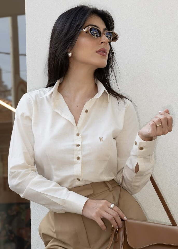 blusa social branca feminina oversized
