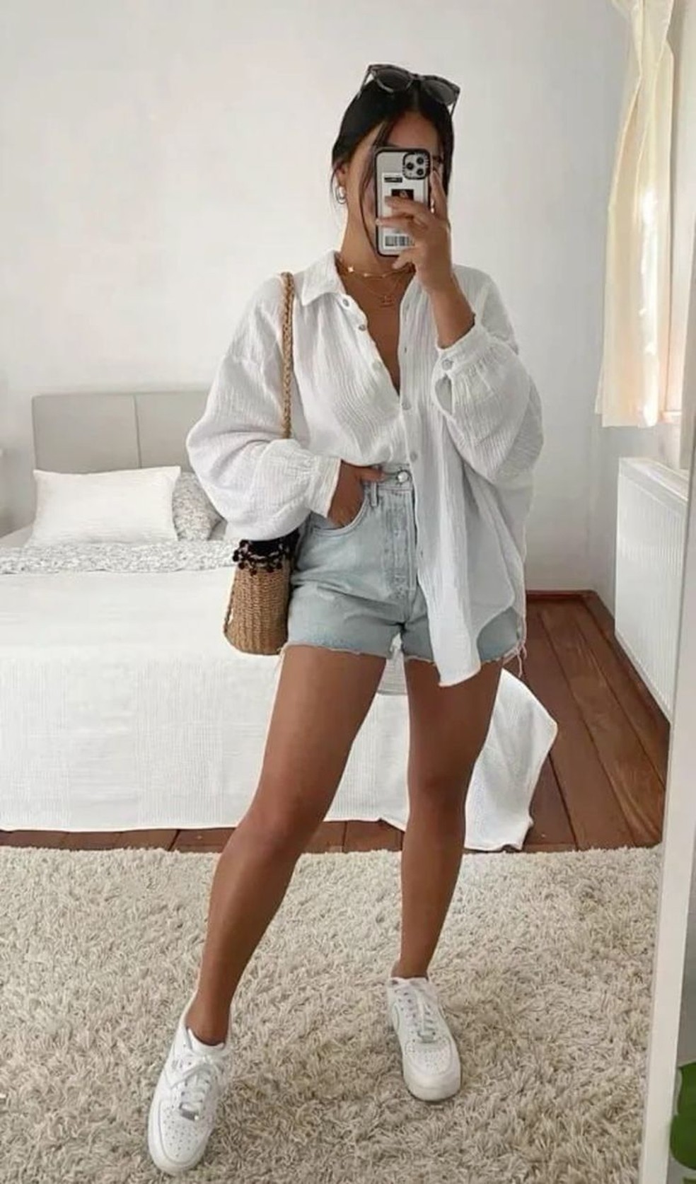blusa social branca feminina com nó
