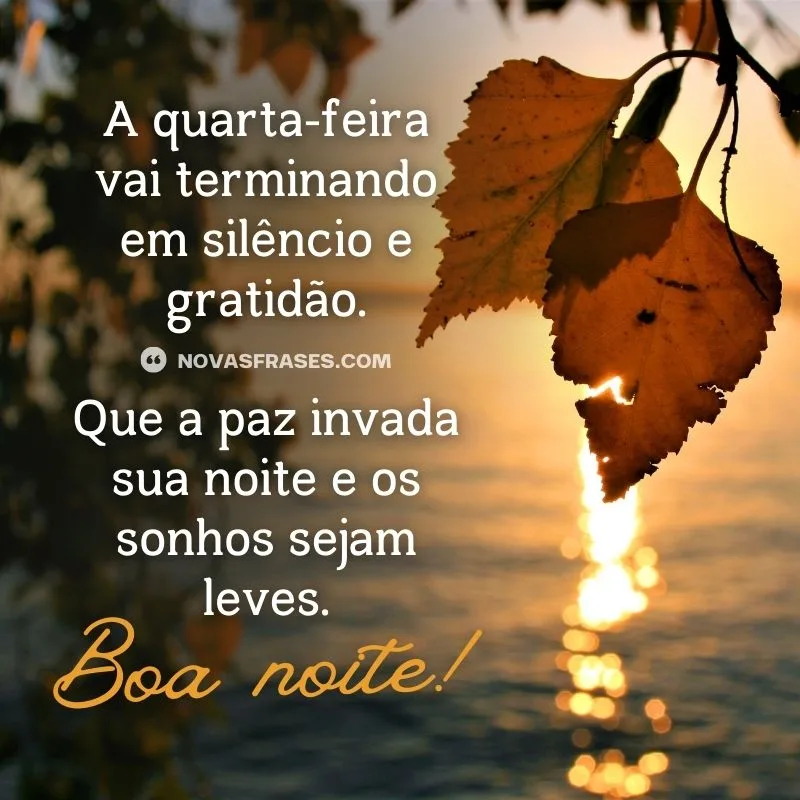 mensagens de boa noite para quarta-feira