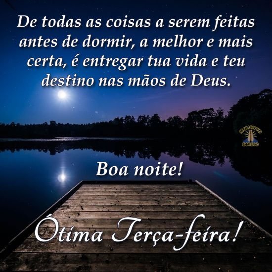 frases para terça à noite