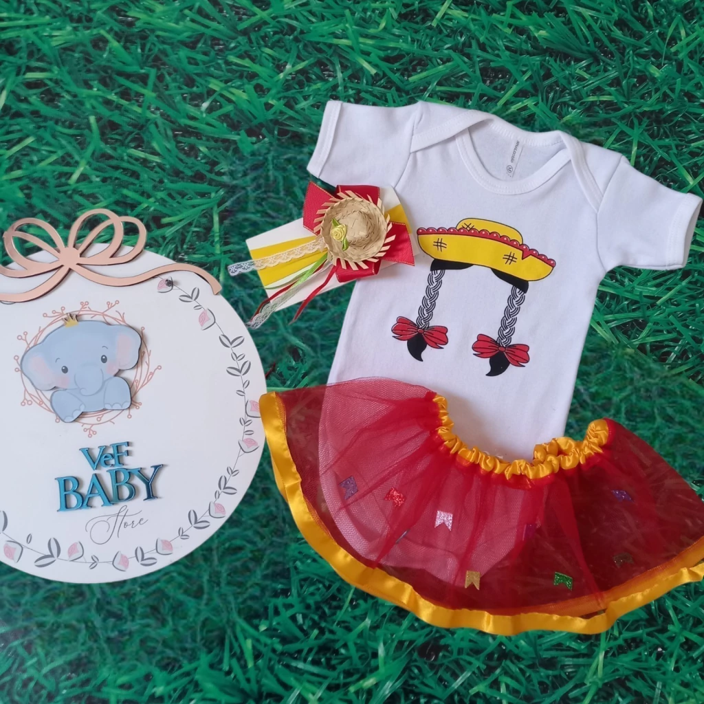 body festa junina com saia