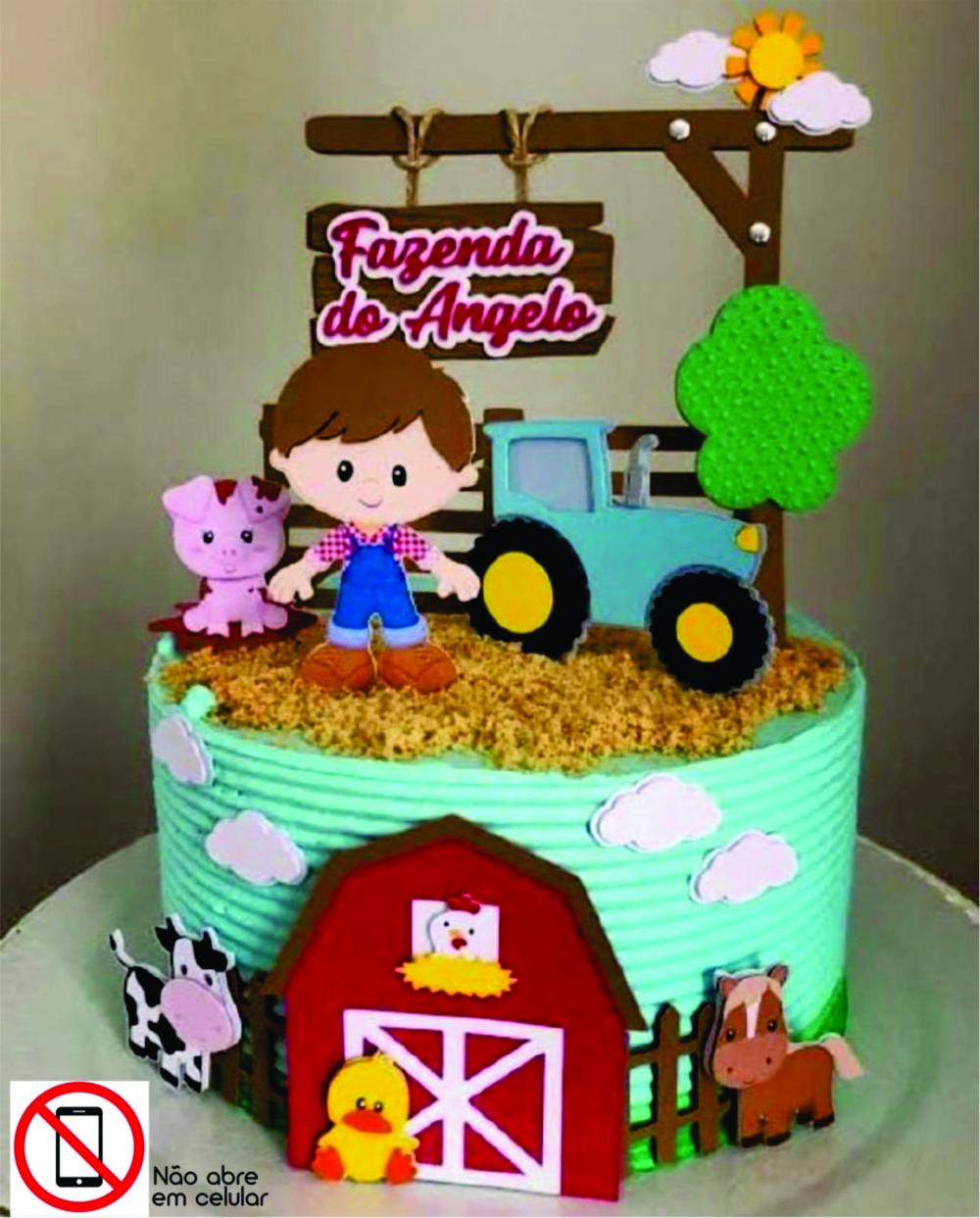 bolo fazendinha para mesversário