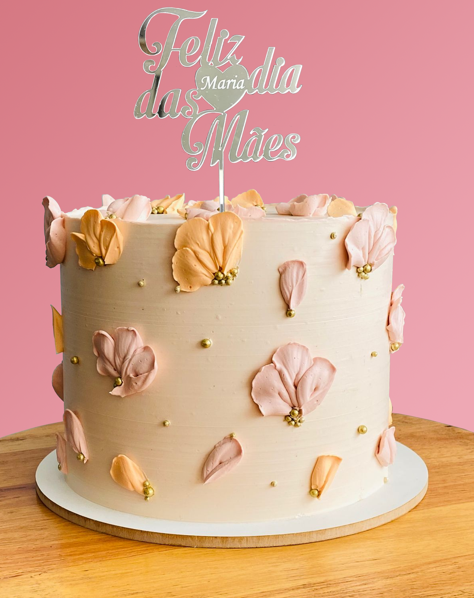 bolo dia das mães decorado