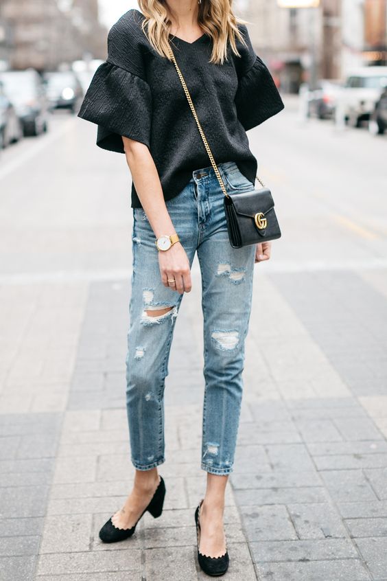 bolsa com alça de corrente looks