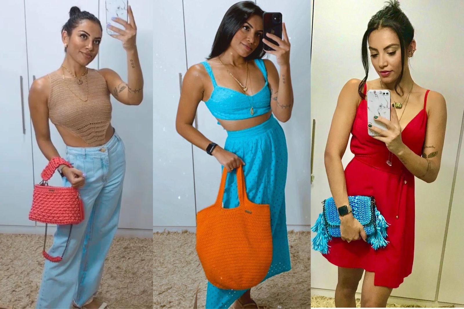 bolsas de crochê pequenas