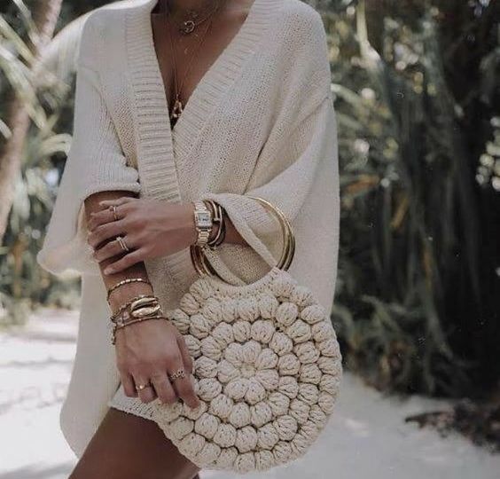 bolsas de crochê para verão