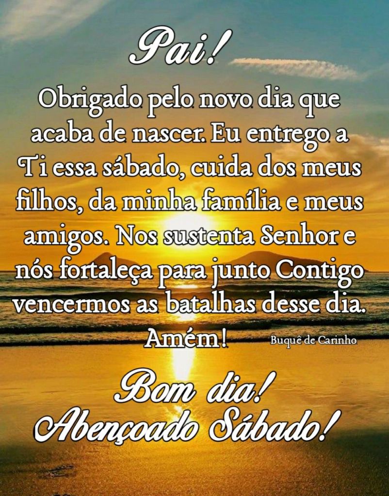 começar o sábado com paz