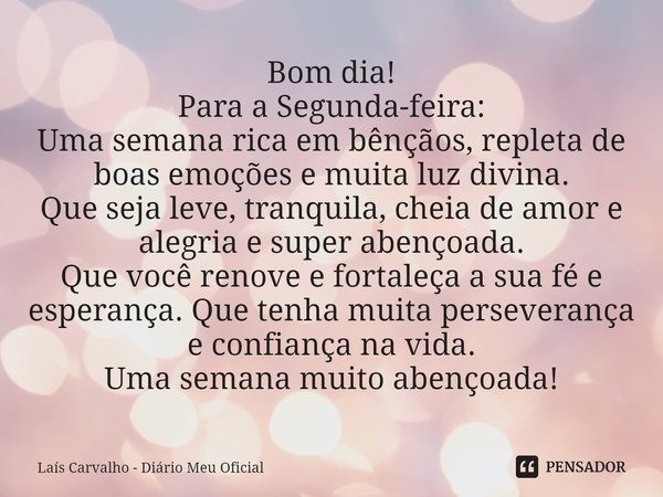 bom dia segunda com energia