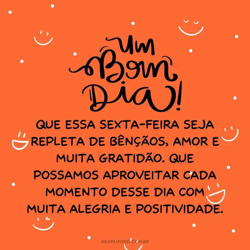 inspiração para sexta-feira