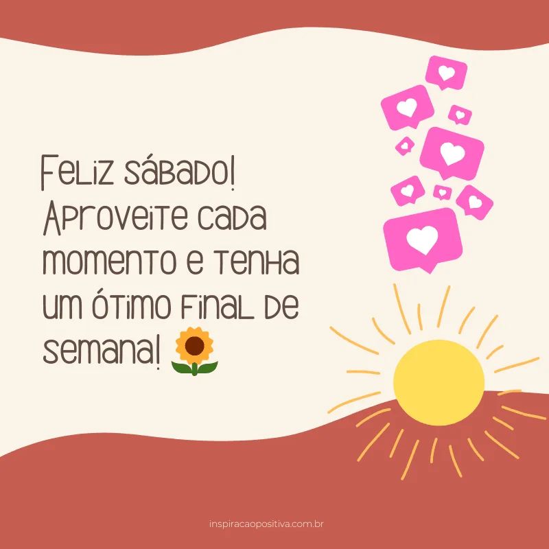 mensagens de bom dia para sábado