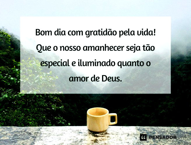 bom dia com gratidão e paz