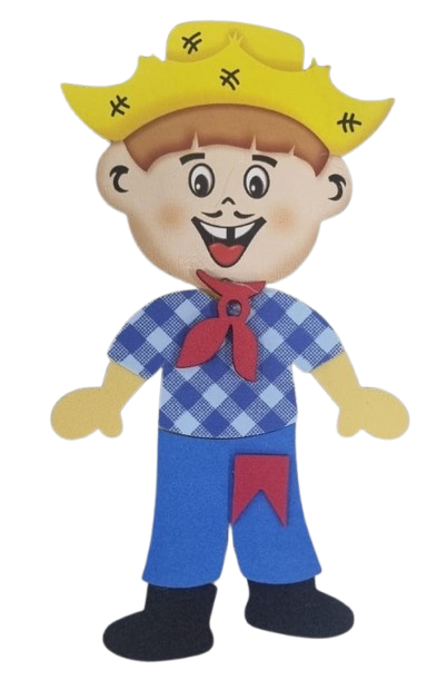 boneco junino para mesa
