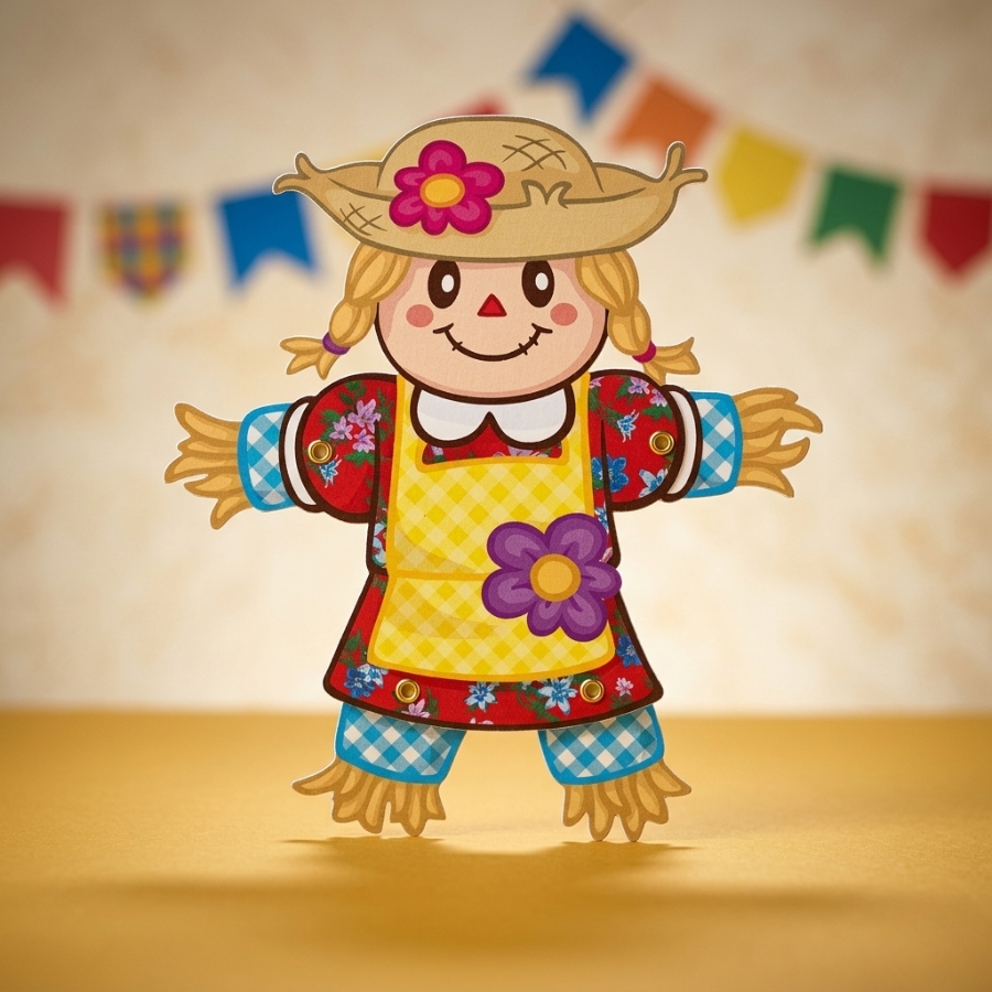 boneco junino caipira