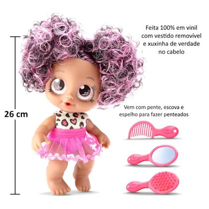 bonequinha cabelo cacheado