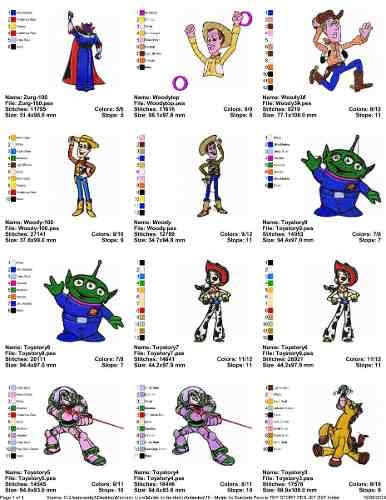 Onde encontrar gráficos de bordado gratuitos do Toy Story