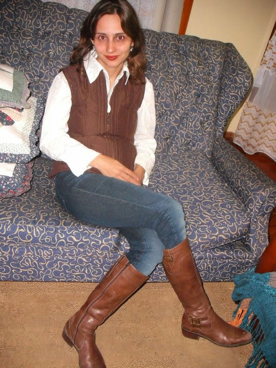 bota cano curto marrom