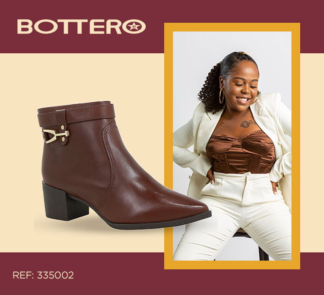 bota Bottero marrom cano curto