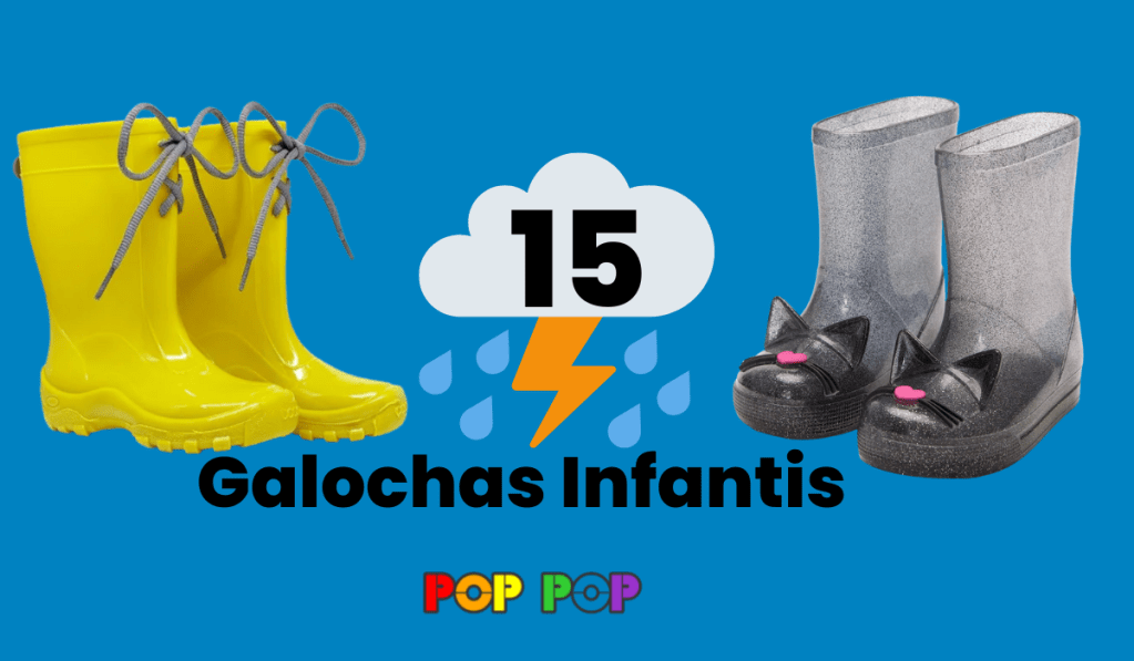 galochas em tons vibrantes (amarelo, rosa)
