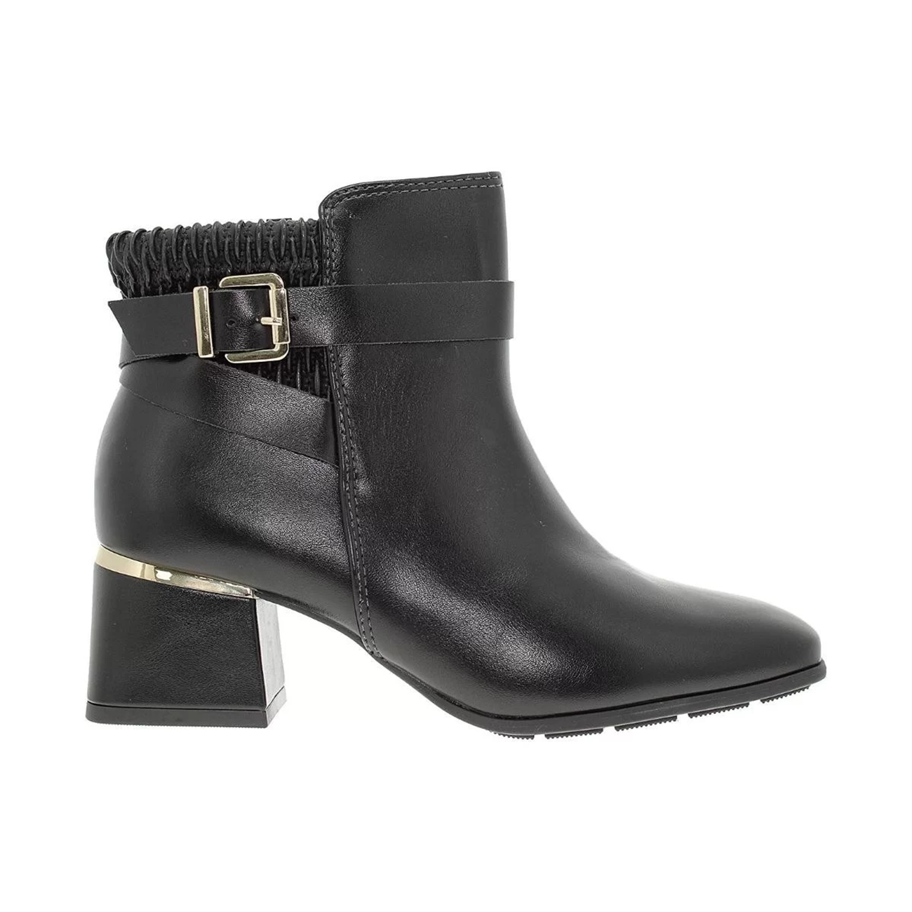 Bota Modare Ankle Boot Ultraconforto Lezard Feminina Preta