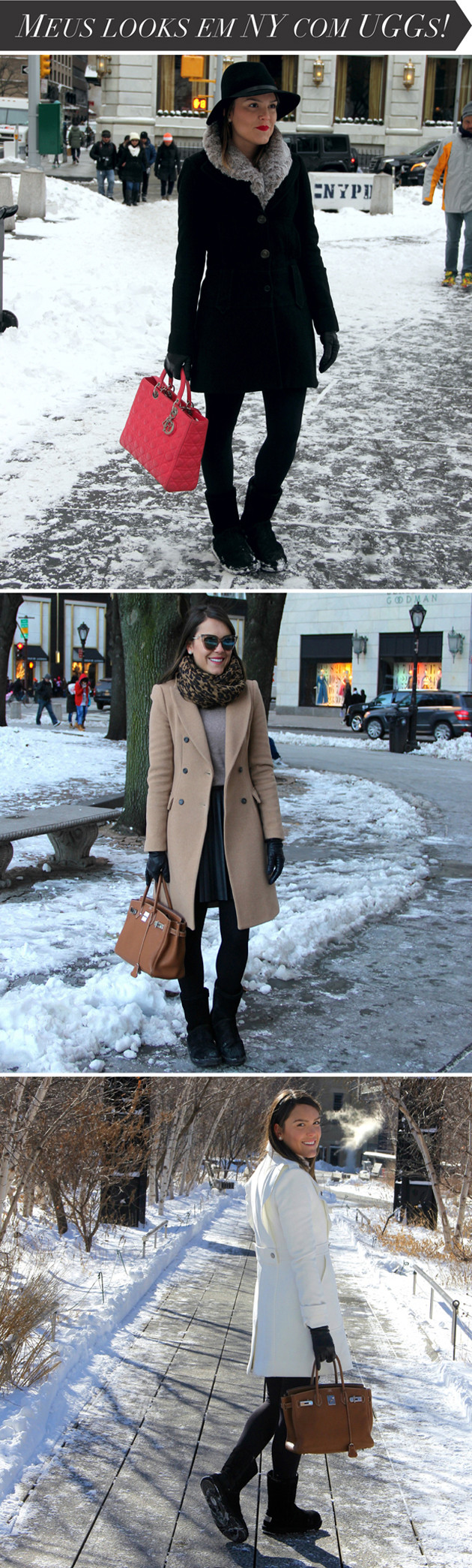 botas de neve fashion