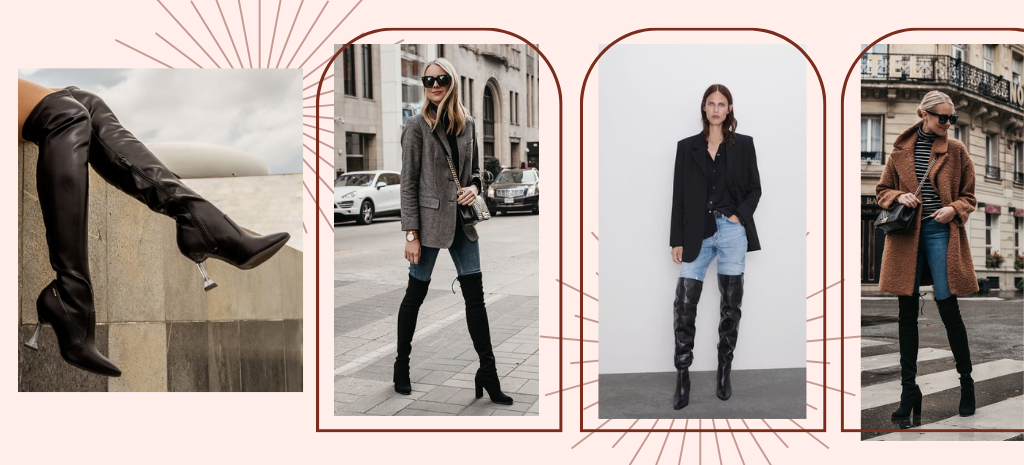 como usar bota over the knee preta