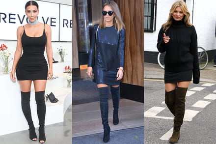 bota over preta com calça skinny