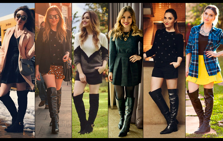 como usar bota over the knee preta