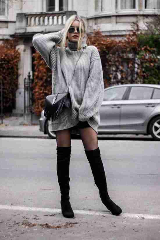 bota over preta com legging