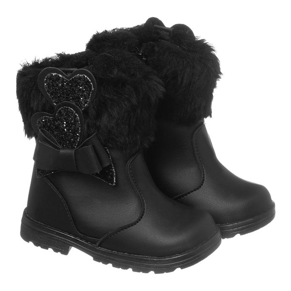 bota preta infantil de verniz