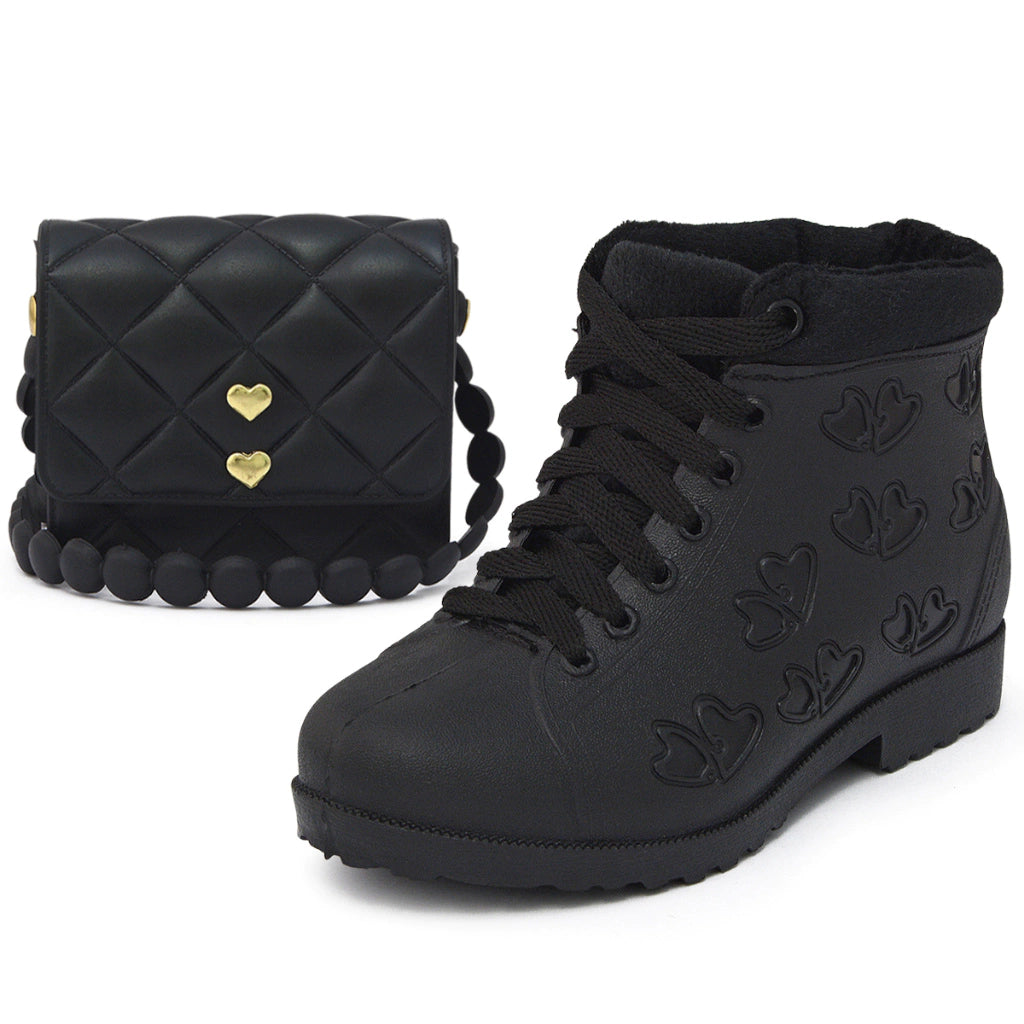 bota preta infantil para inverno