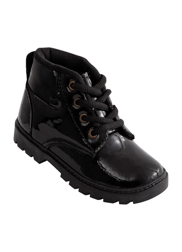 bota preta infantil coturno