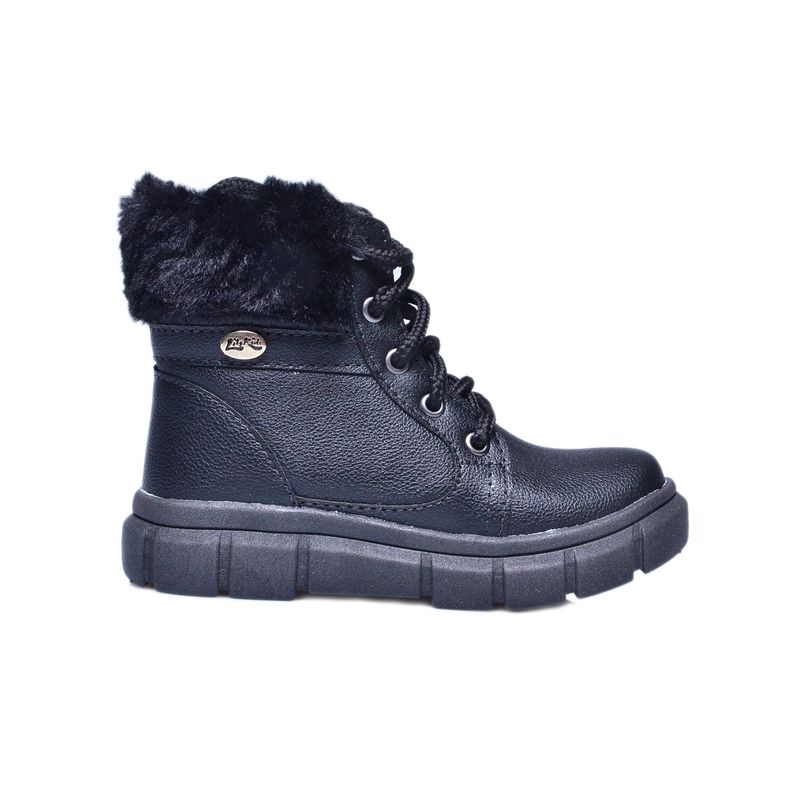 bota preta infantil cano curto