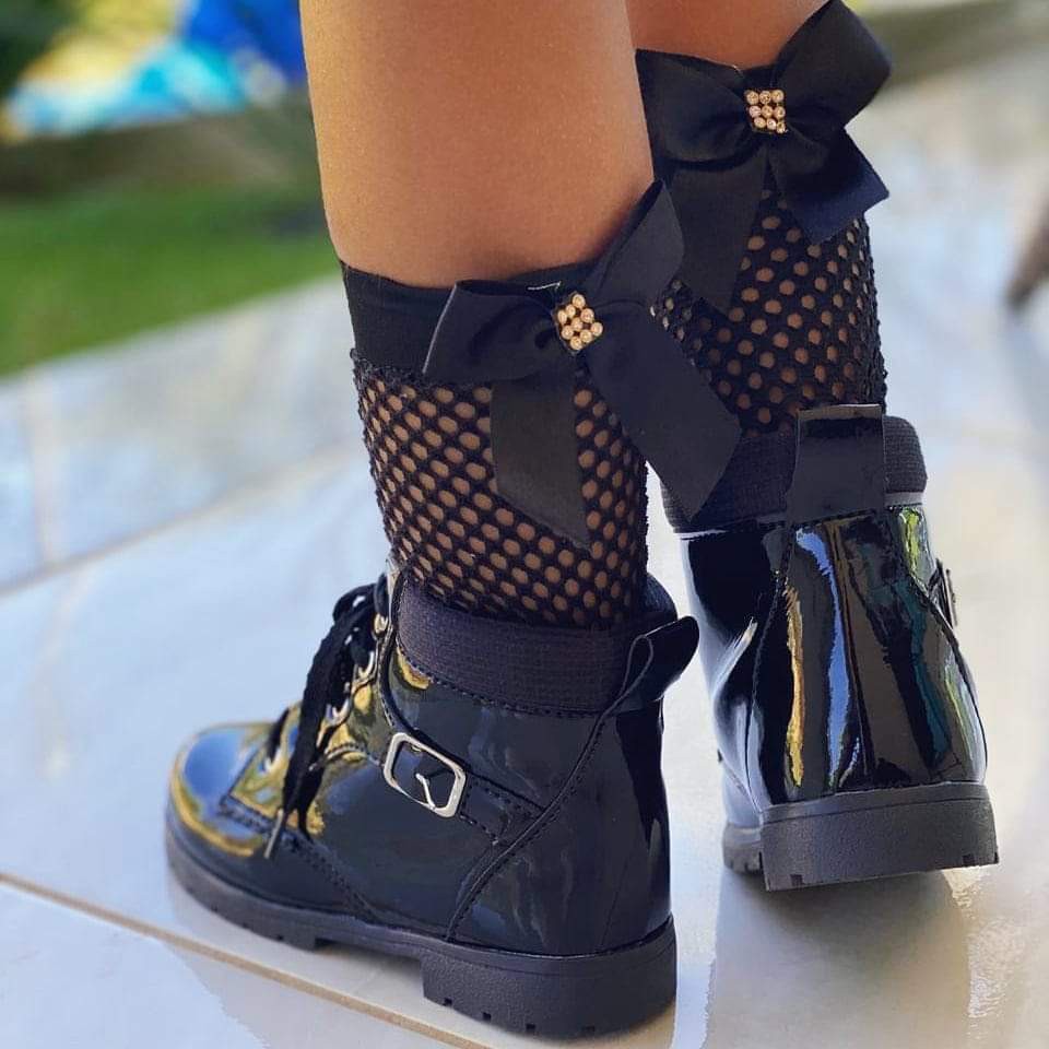 bota preta infantil para inverno