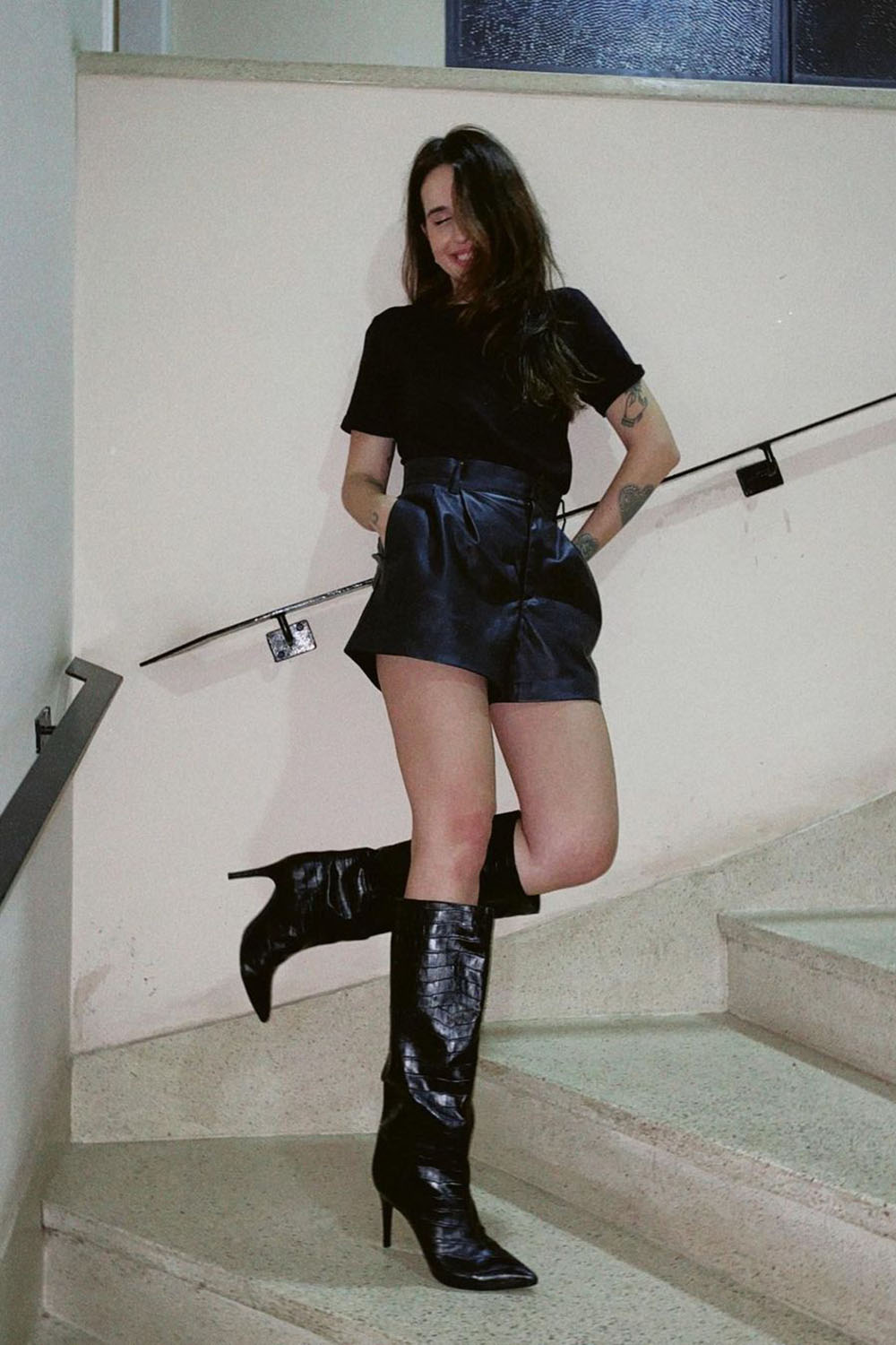 tendências botas pretas femininas