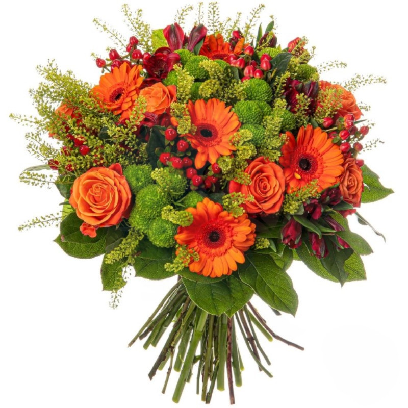 arranjo de flores laranja