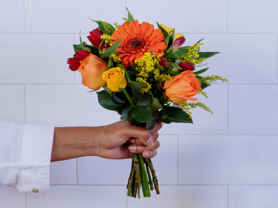 buquê de rosas laranja