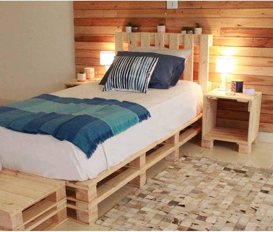 cabeceira de pallet casal com luzes