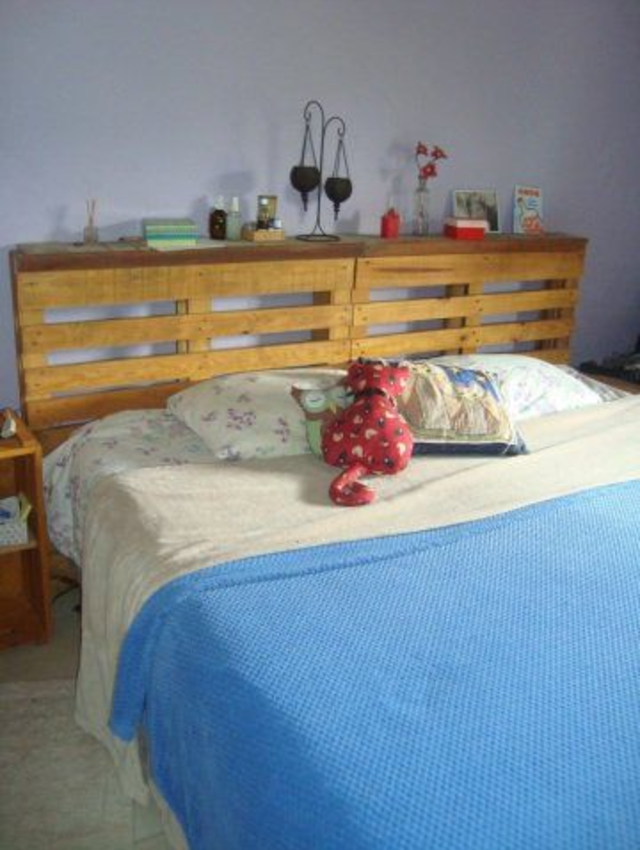 cabeceira de pallet casal com led