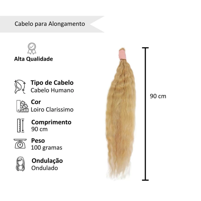 cabelo 90 cm