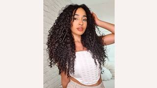 ideias de cabelo cacheado longo preto para se inspirar