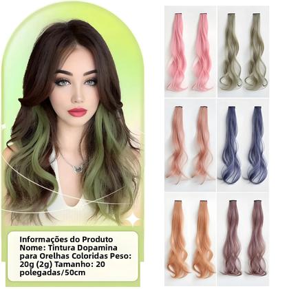 cabelo cacheado rosa