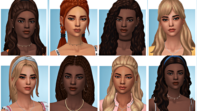 cabelo cacheado the sims 4