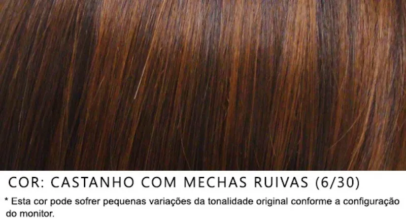 cabelo castanho com mechas ruivas