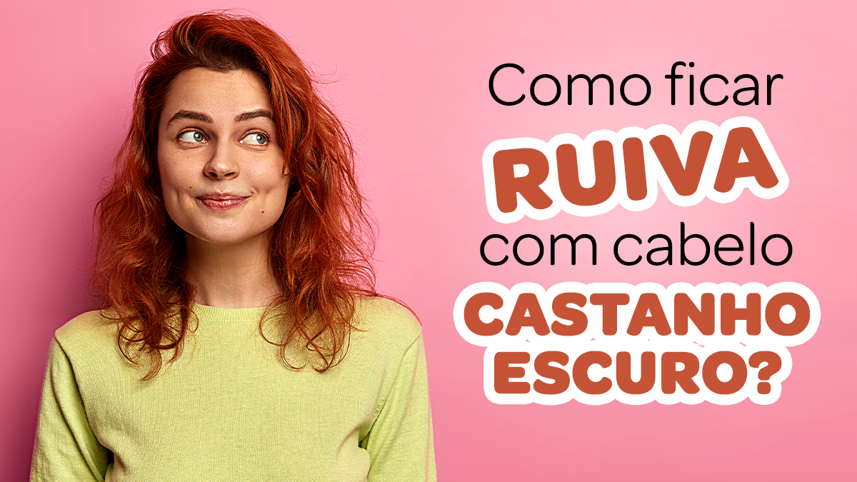 cabelo castanho com mechas ruivas