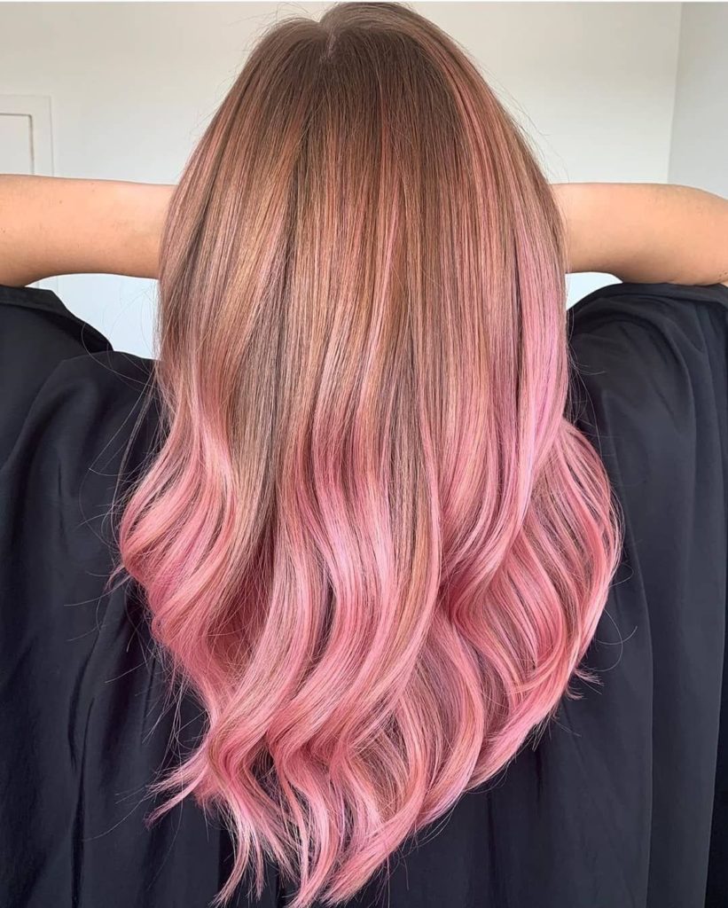 cabelo colorido nas pontas