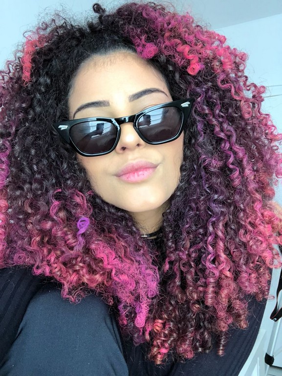 cabelo colorido nas pontas