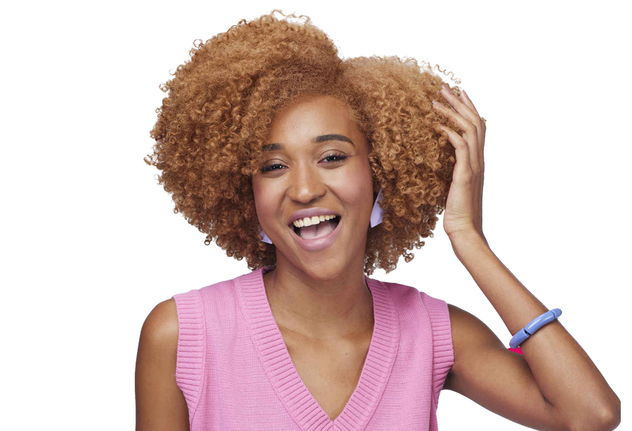 cabelo crespo colorido