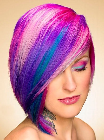 cabelo curto colorido